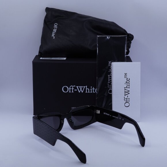 Off-White OERI141 CARY 1007 Rectangle Sunglasses – Black/Grey - Picture 5 of 9